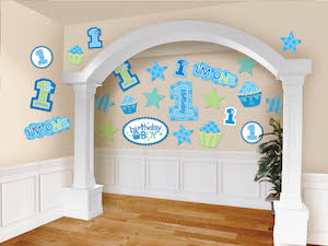 1st Birthday Boy Mega Value Pack Cutouts