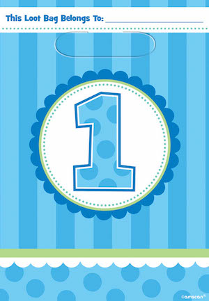 Boy's 1st Birthday Loot Bags