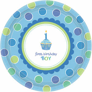 Sweet Little Cupcake Boy Dinner Plates
