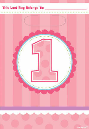 1st Birthday Girl Loot Bags
