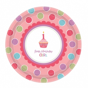 Sweet Little Cupcake Girl Dinner Plates