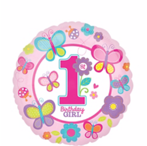 18 Inch Sweet Birthday Girl 1st Birthday Balloon