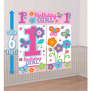 Sweet Birthday Girl 1st Birthday Scene Setter