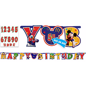 Mickey Mouse Add-An-Age Letter Banner