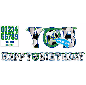 Soccer Add-An-Age Letter Banner