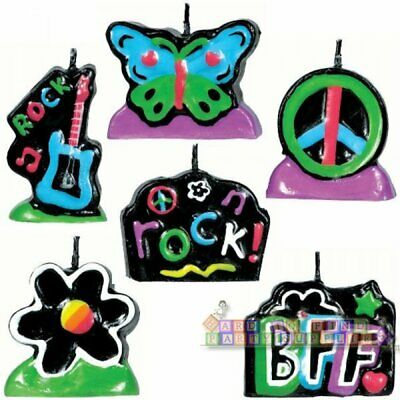 Neon Birthday Mini Molded Candles