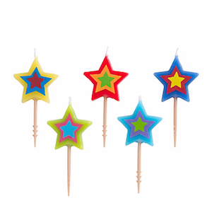 Star Birthday Toothpick Candle