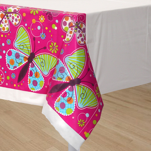 Butterfly Sparkle Plastic Table Cover