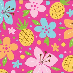 Pink Luau Beverage Napkins