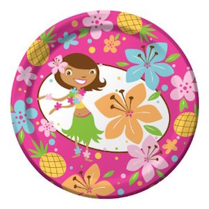 Pink Luau Dessert Plates
