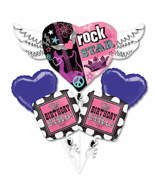 Rocker Princess Balloon Bouquet
