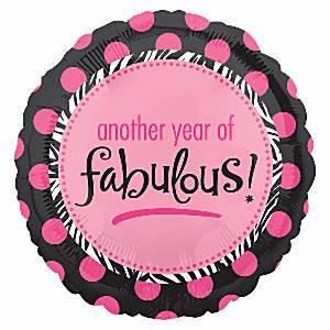 18 Inch Another Year of Fabulous Balloon