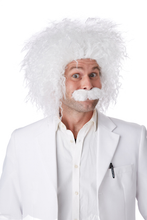 E=MC2 Wig and Moustache