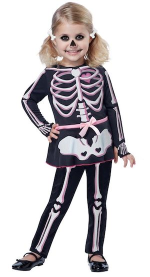 Girls Itty Bitty Bones Costume