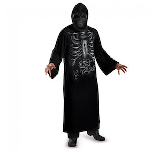 Male Reaper Hooded Print Robe