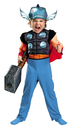 Toddler Boys Thor Muscle Costume