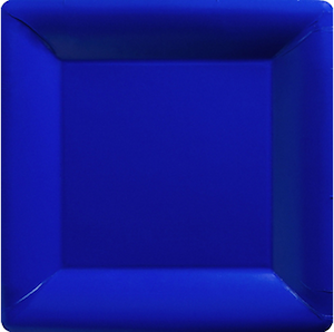 Bright Royal Blue Square Paper Dinner Plates