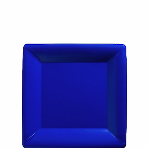 Bright Royal Blue Square Paper Dessert Plates