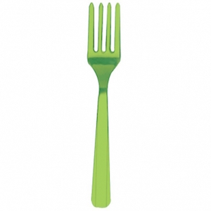 Kiwi Green Plastic Forks