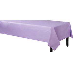 Lavender Rectangular Plastic Table Cover