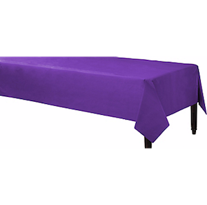 New Purple Rectangular Plastic Table Cover