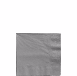 Silver Beverage Napkins