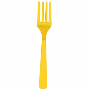 Yellow Sunshine Plastic Forks