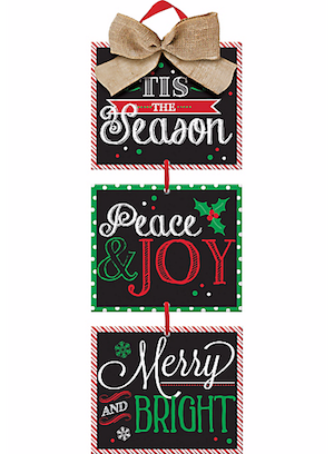 Christmas Sayings Hanging Sign