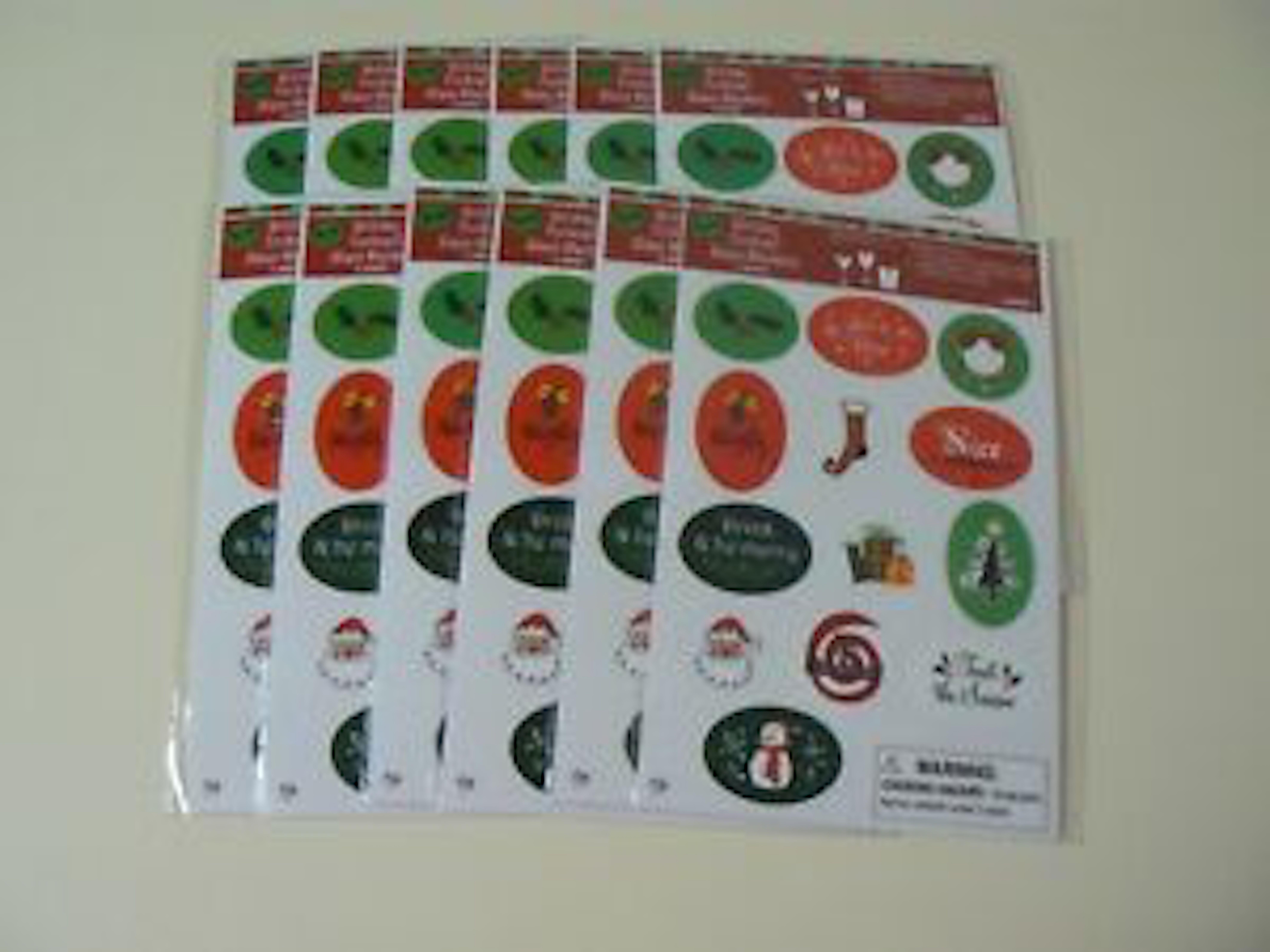 Holiday Cocktail Glass Markers Stickers