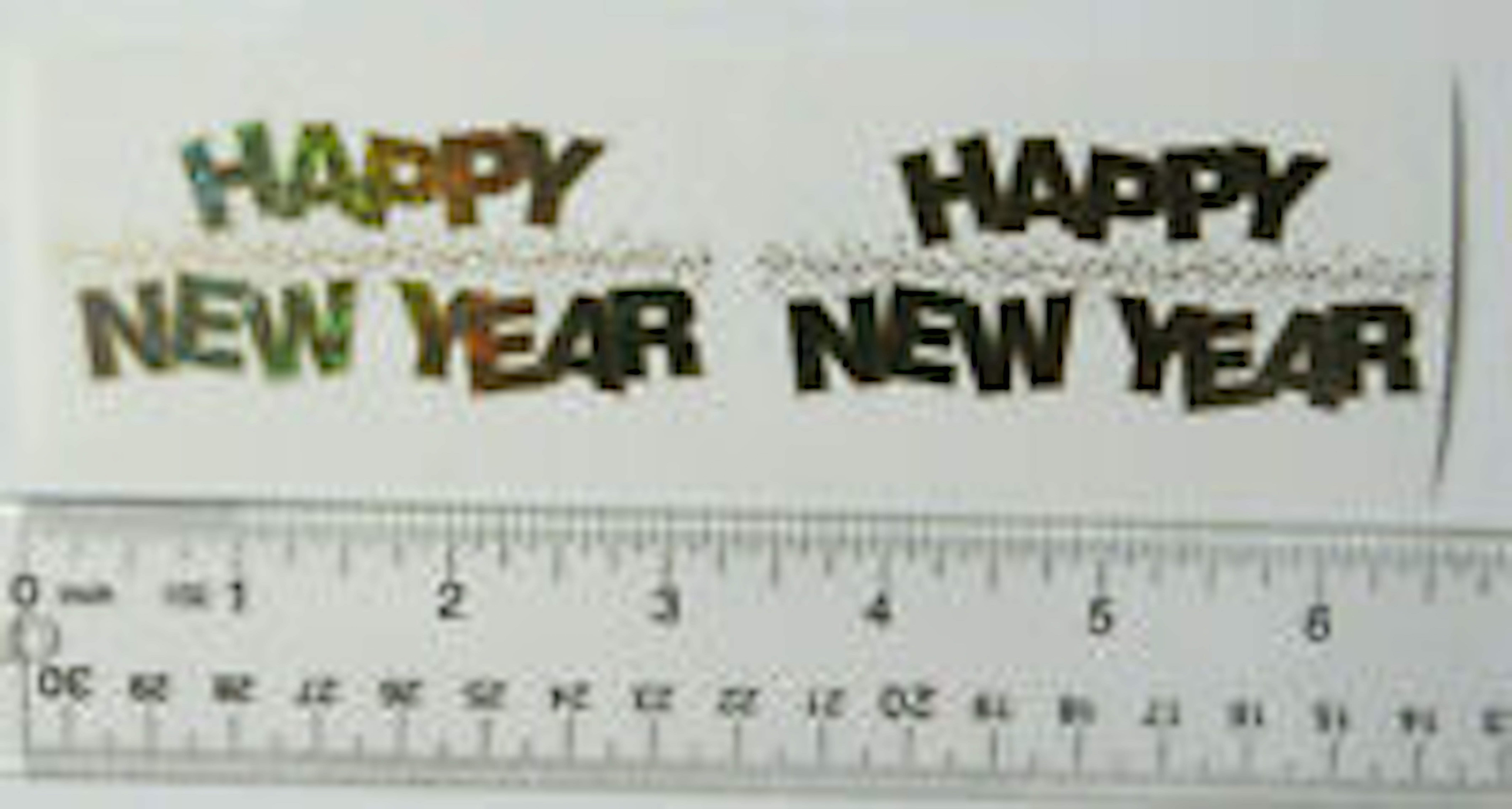Block Happy New Year Sticker Strip