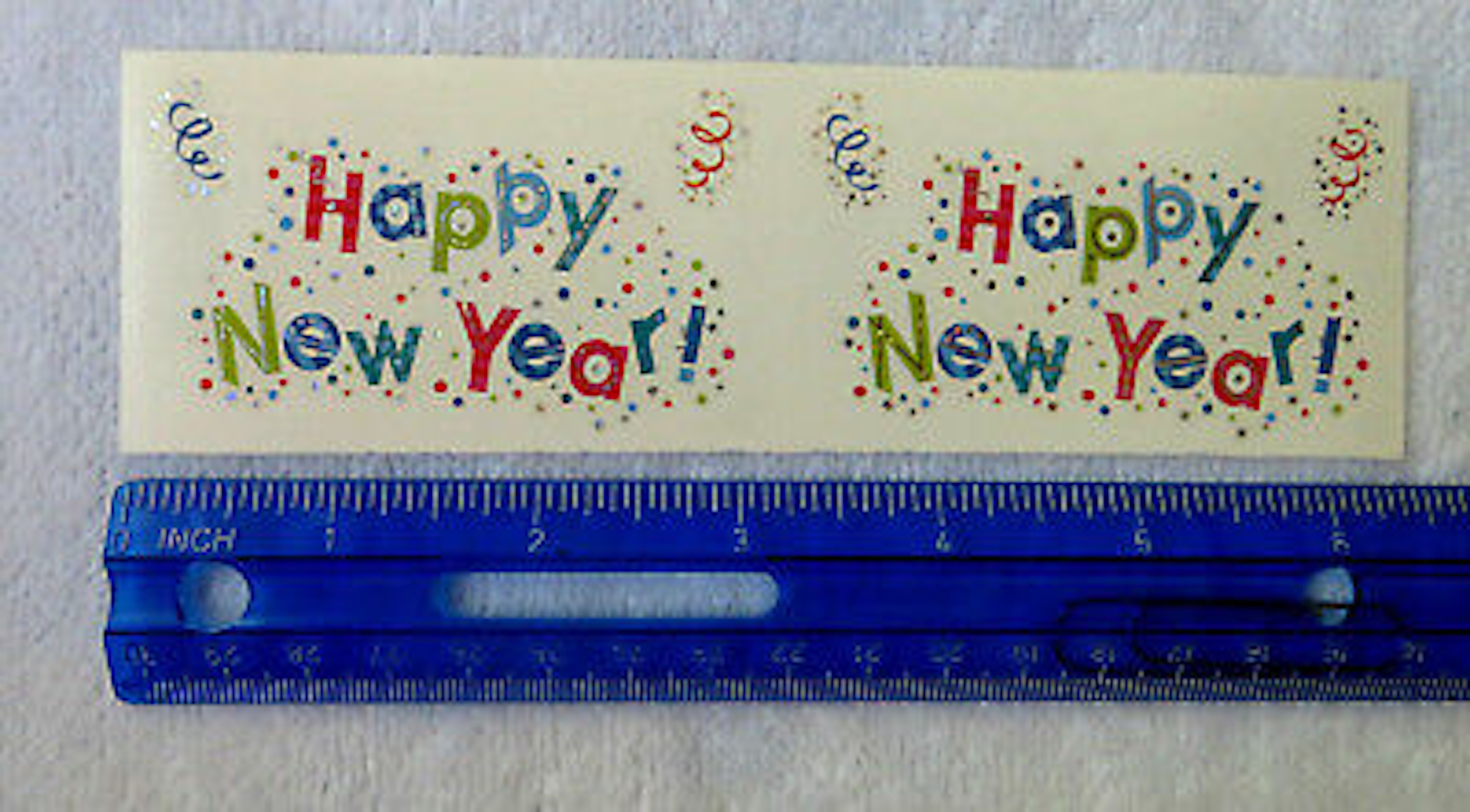 Fun Happy New Year Sticker Strip