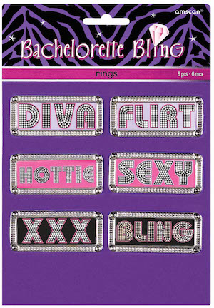 Bachelorette Party Bling Rings