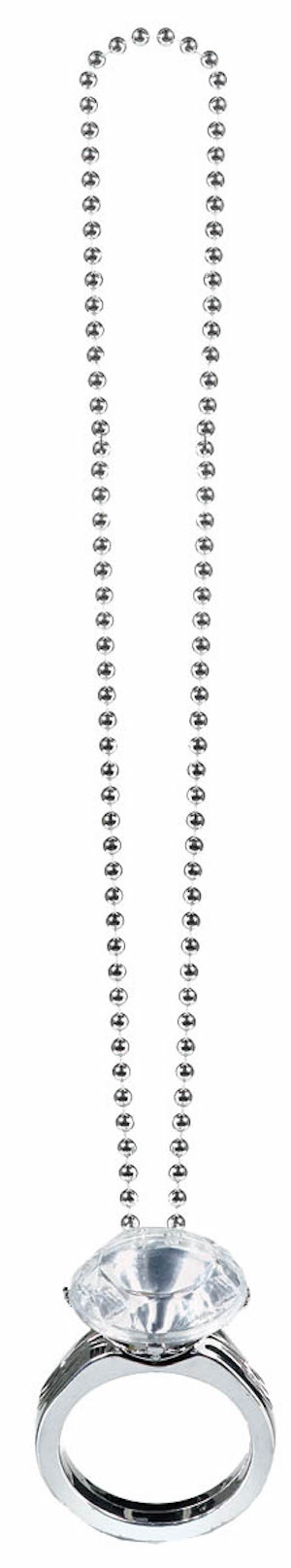 Giant Diamond Ring Bead Necklace