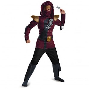 Boys Crimson Ninja Classic Muscle Costume