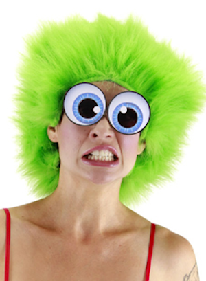 Fuzzy Lime Wig