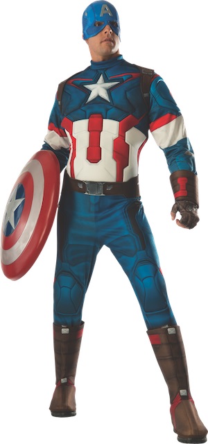Men Captain America Deluxe Costume