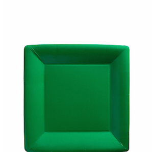 Festive Green Square Paper Dessert Plates