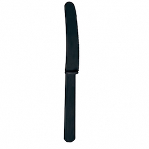 Jet Black Plastic Knives